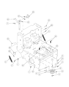 Standard Engine Deck Assembly Hydro Diagram and Parts List for H1748 55AE3D4S750-WAM Cub Cadet Lawn Mower